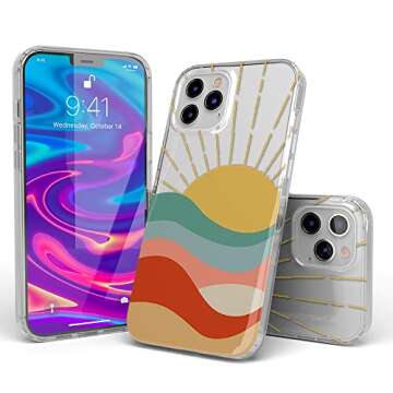 Casely iPhone 12 Pro Max Case | Here Comes The Sun | Cute Colorblock Sunset Case
