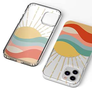 Casely iPhone 12 Pro Max Case | Here Comes The Sun | Cute Colorblock Sunset Case