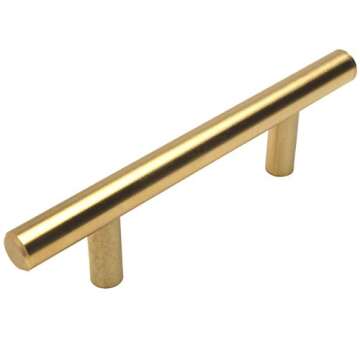 Cosmas Gold Cabinet Pulls - Stylish and Durable 10 Pack for Any Home