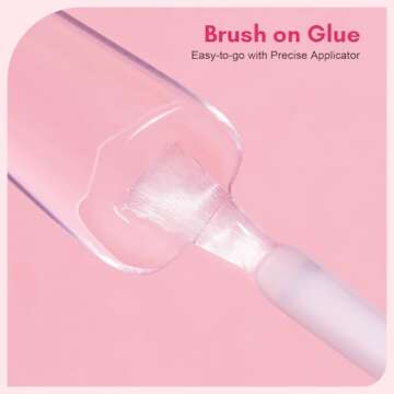 Makartt Super Strong Nail Glue for Acrylic Nails: 7ML 3 Pcs Brush on Nail Glue for Nail Tips Press O...