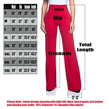 Women's J2 Love High Waist Bell Bottom Flare Pants, Small, Red