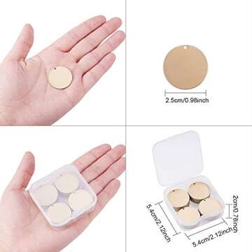 BENECREAT 30 Pack Stamping Blanks Brass Blank Pendants for Bracelet Earring Pendant Charms Dog Tags ...