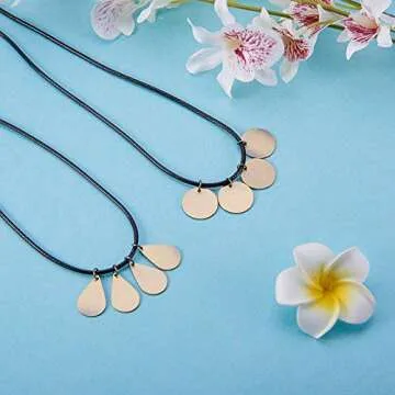 BENECREAT 30 Pack Stamping Blanks Brass Blank Pendants for Bracelet Earring Pendant Charms Dog Tags - 0.98"(25mm), Round Shape