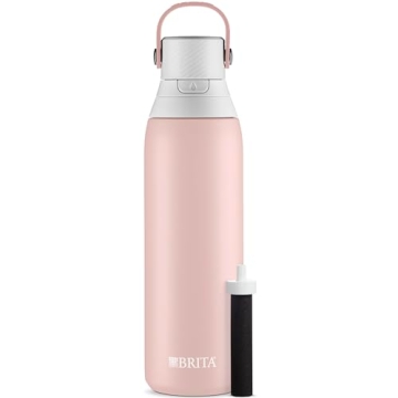 Brita Stainless Steel Premium Filtering Water Bottle, BPA-Free, Reusable, Insulated, Replaces 300 Pl...