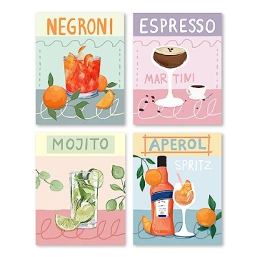 Colorful Cocktail Posters Art for Enthusiasts and Bars