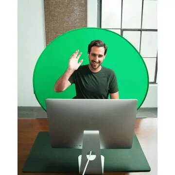 Webaround Big Shot 56" Green Portable Webcam Backdrop