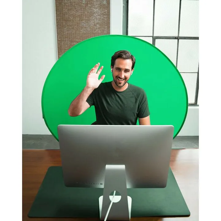 Webaround Big Shot 56" Green Portable Webcam Backdrop