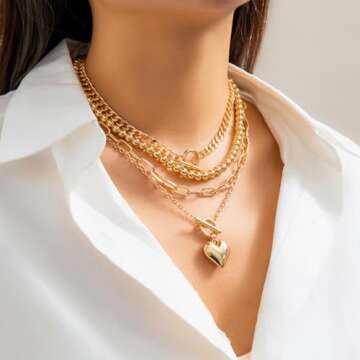 Otxas Layered Gold Necklace for Women – Non Tarnish Jewelry