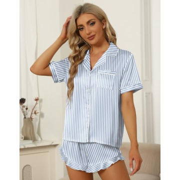 Luxurious SAPJON Silk Pajama Set for Women - 4 Pcs