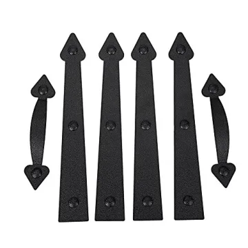 Magnetic Decorative Garage Door Curb Appeal Faux Hinges Handles Hardware Kit Color Black