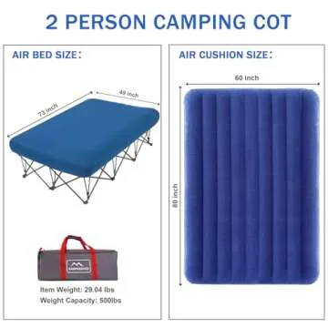KAMPKEEPER Camping Cot with Inflatable Air Mattress
