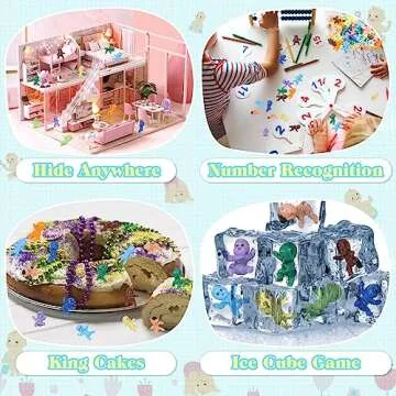 Selizo 120pcs Mini Plastic Babies, Tiny Plastic Baby Figurines Small King Cake Babies Bulk for Ice Cube My Water Broke Baby Shower Games (12 Colors)
