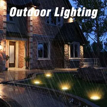 Brizled 12 Pack Solar Disk Lights, 8 LED Solar Ground Lights, Outdoor Garden Disc Lights, Flat Solar In-Ground Lights Waterproof Landscape Lighting for Pathway Lawn Yard Driveway Walkway, Warm White