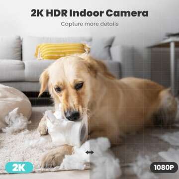 Litokam 2K Indoor Security Camera with Motion Detection