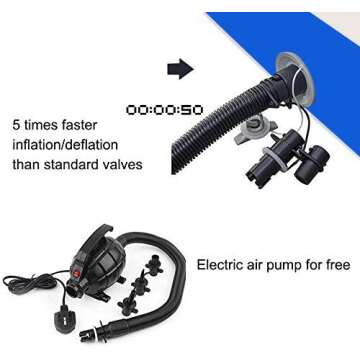 FunWater Inflatable Gymnastics Mat 10ft/13ft Air Track Tumbling Mat 4in Thick for Kids with Electric...