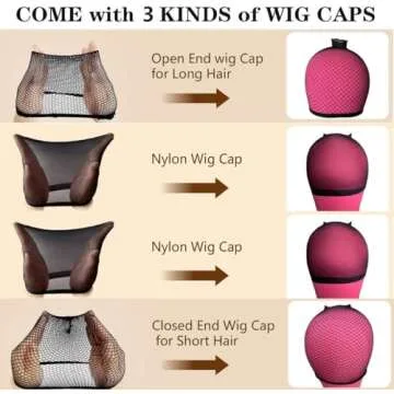 22 Inch Wig Head (White), Wig Stand Tripod with Head, Canvas Block Head Mannequin Head Stand Wig Display Styling Head With Mount Hole, Manikin Canvas Head Block Set for Wigs Making Display with Wig Caps, T Pins C Pins Set Bristle Brush