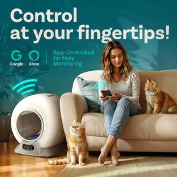 Self Cleaning Litter Box with Smart App Control for Cats