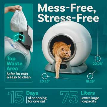 Self Cleaning Litter Box with Smart App Control for Cats