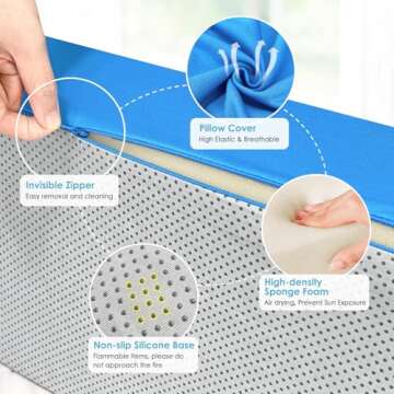 Bed Wedge Pillow for Comfort Support Recovery Sleep