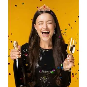 Wecoe Small Red Crown Tiara for Girls’ Birthdays and Events