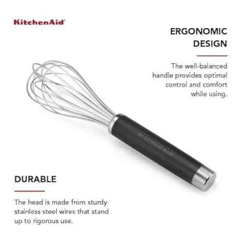 KitchenAid Gourmet Utility Whisk, 10.5-Inch, Matte Black