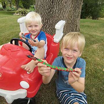 Natural Unfinished Wooden Wiggly Snakes for Kids Art Craft