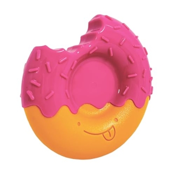Nylabone Power Chew Donut Dog Chew Toy, Cute Dog Toys for Aggressive Chewers, Cheese Flavor, Bacon G...