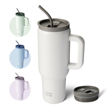 BOTTLE BOTTLE 40 oz Tumbler with Handle & Straw – Perfect Travel Mug for Coffee