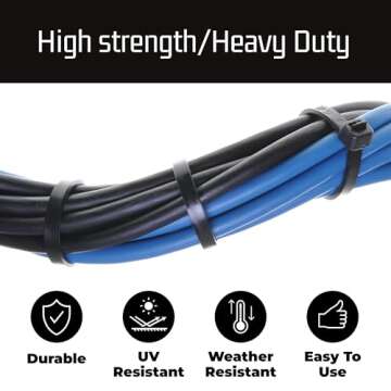 Bolt Dropper Assorted Black Cable Zip Ties for All Projects