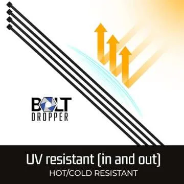 Bolt Dropper Assorted Black Cable Zip Ties for All Projects