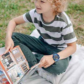 A ALPHA Boys Sport Watch, Waterproof Digital 3-15 Years