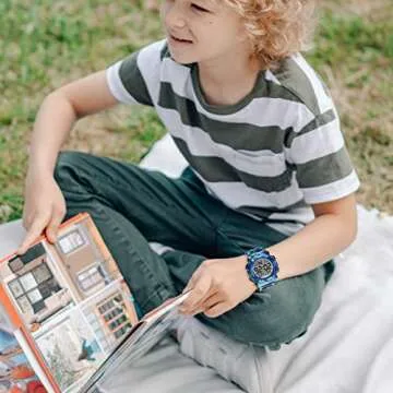 A ALPHA Boys Sport Watch, Waterproof Digital 3-15 Years