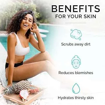 Vitamins and Sea Beauty, Hydrating Exfoliating Face Cleansing Wash Scrub, Skin Deep Pore Cleanser Minimizer with Sea Salt and Coconut Skincare, 5.1 Fl Oz