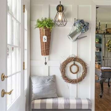 DAYCENT Industrial Plug in Wall Sconces Set of Two Oil Rubbed Bronze Wall Light with On Off Switch F...