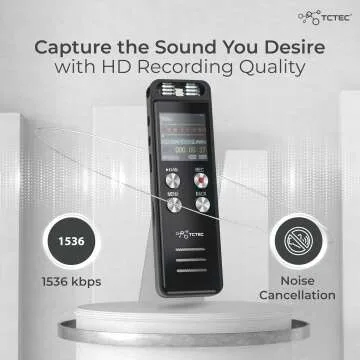 96GB Voice Recorder with 7000 Hours and Noise Reduction