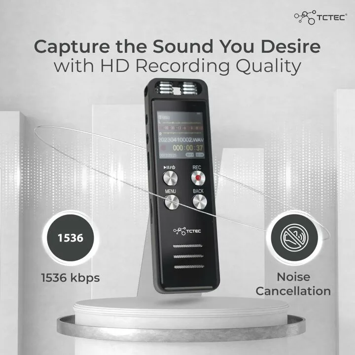 96GB Voice Recorder with 7000 Hours and Noise Reduction