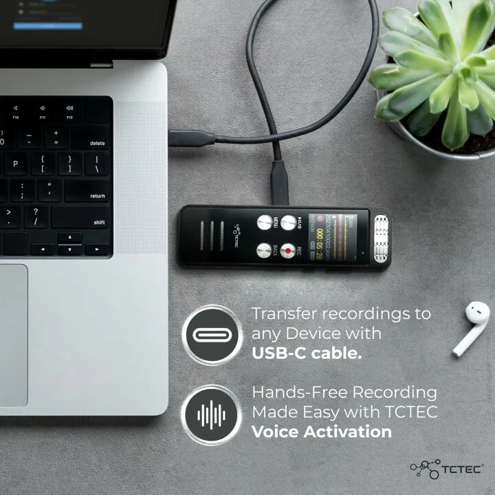 96GB Voice Recorder with 7000 Hours and Noise Reduction