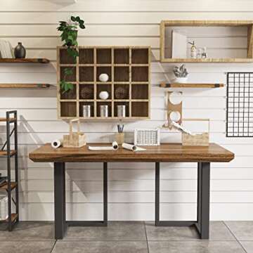 Luffioner Metal Table Legs 28 Inch,Table Legs Replacement Heavy Duty Square Tube Desk Legs Furniture...