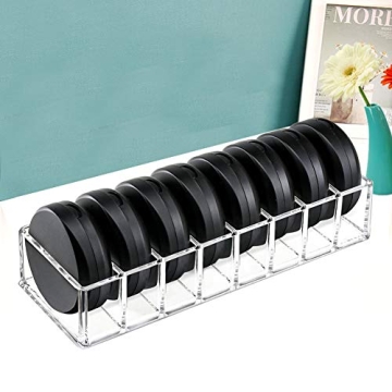 Weiai Clear Compact Makeup Organizer with 8 Slots