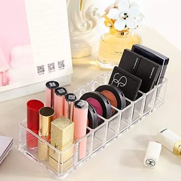 Weiai Clear Compact Makeup Organizer with 8 Slots