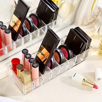 Weiai Clear Compact Makeup Organizer with 8 Slots