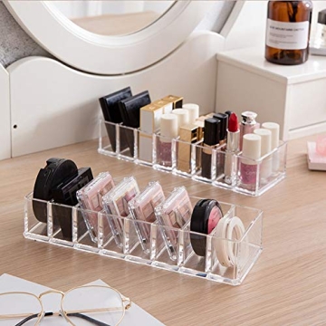 Weiai Clear Compact Makeup Organizer with 8 Slots