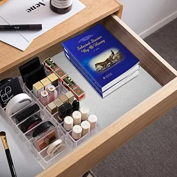 Weiai Clear Compact Makeup Organizer with 8 Slots