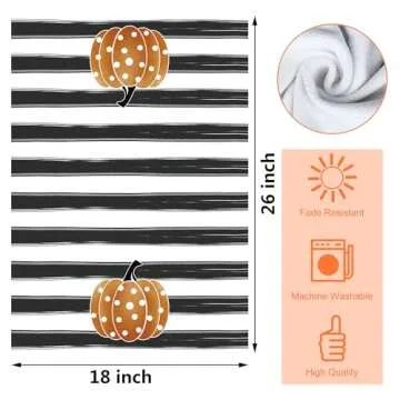 peony man 4 Pieces Fall Dish Towels Autumn Kitchen Towels Pumpkin Hand Towels Fall Tea Towel for Tha...