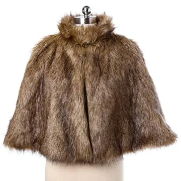 Aukmla Elegant Faux Fur Wedding Wrap for Stylish Comfort