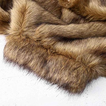 Aukmla Elegant Faux Fur Wedding Wrap for Stylish Comfort