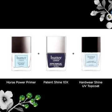 butter LONDON Patent Shine 10X Nail Lacquer, Gel-Like Finish, Chip-Resistant Formula, 10-Free Formula, Cruelty-Free, Polymer Technology, Earl Grey