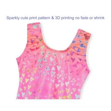 Domusgo Girls Gymnastics Leotards for Ages 7-8