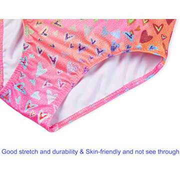 Domusgo Girls Gymnastics Leotards for Ages 7-8