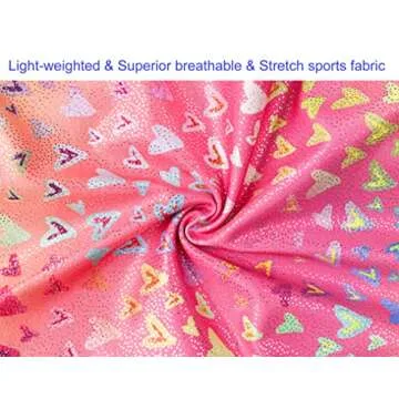 Domusgo Girls Gymnastics Leotards for Ages 7-8